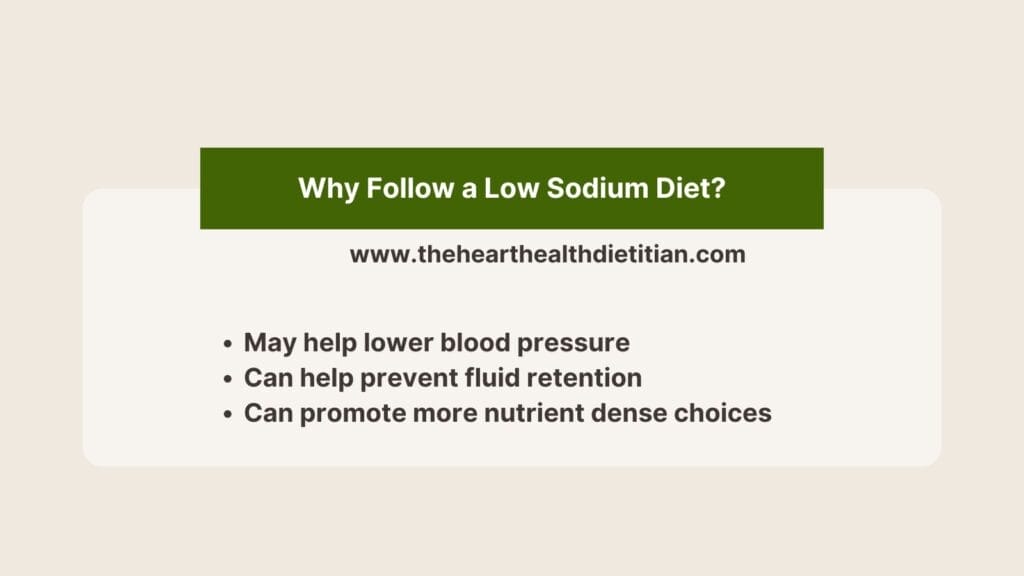 Why follow a low sodium diet infographic.